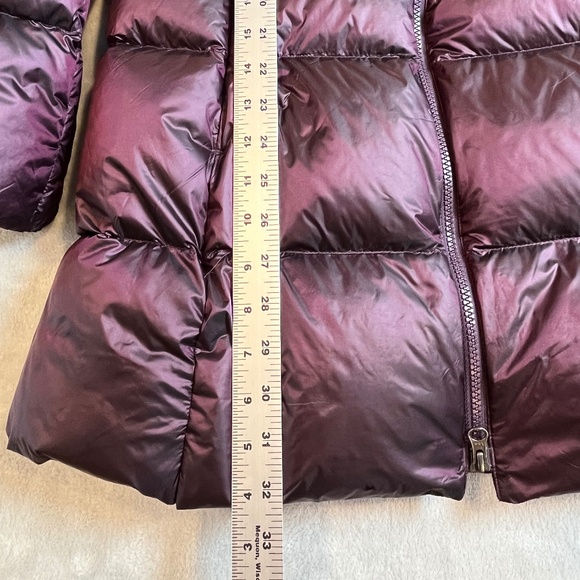 Eddie Bauer Luna Peak Down Puffer Parka Jacket Coat w/ Hood Eggplant Plum sz M - Picture 10 of 16